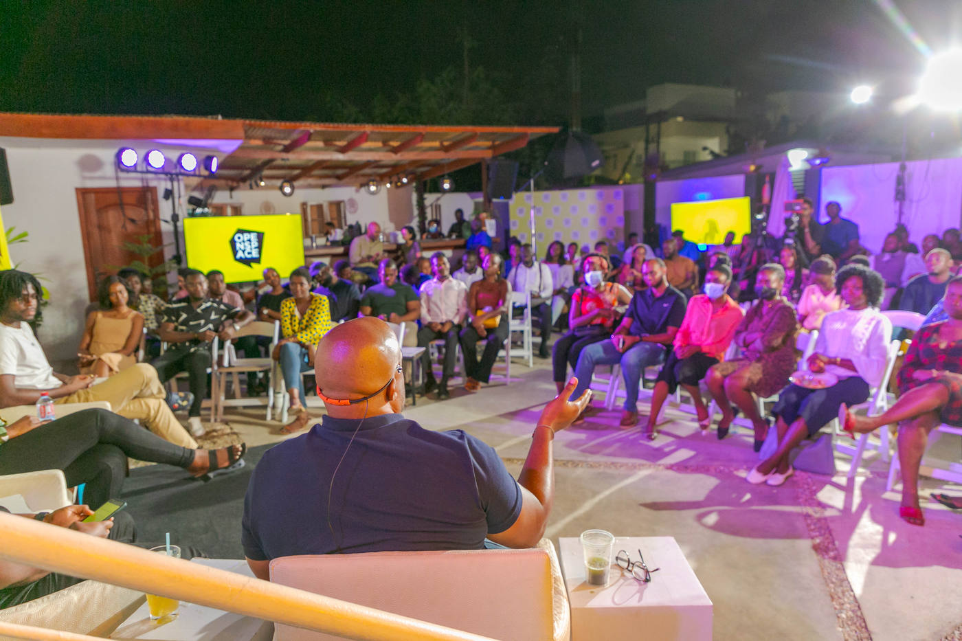 Members gathered for an evening conversation